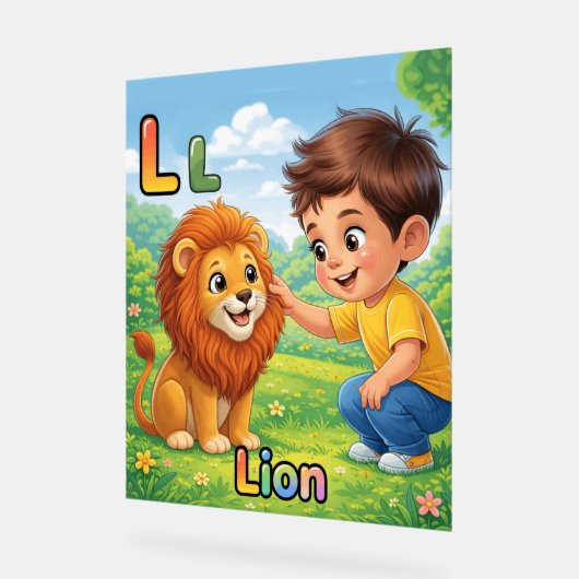Letter L Alphabet Poster – L is for Lion  (Winkel)
