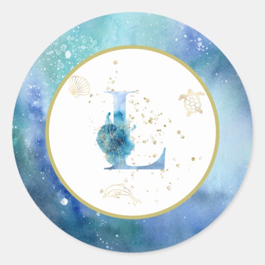 *~* LETTER L - Aufkleber für Nautical Beach Envelo (Vorderseite)