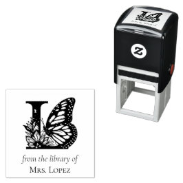 Letter L Butterfly Monogramm aus der Bibliothek Permastempel