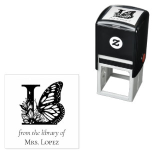 Letter L Butterfly Monogramm aus der Bibliothek Permastempel