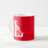 Letter L Christmas Monogram Initial Name Red Kaffeetasse (Vorderseite Links)