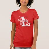 Letter L Christmas Monogram Initial Name Red T-Shirt (Vorderseite)