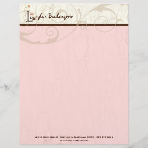 Letter L Cupcake Business Letterhead Briefbogen
