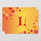 Letter L Einladung (Vorne/Hinten)