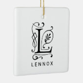Letter L Elegant Monogram Christmas Ornament (Rechts)