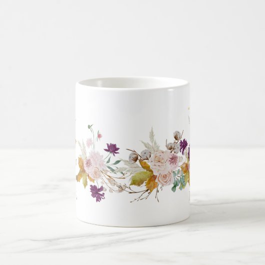 Letter L - Gold Floral Name Schwesterkollege Freun Kaffeetasse (Mittel)