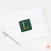 Letter L Gold Square Sticker (Umschlag)
