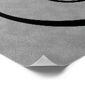 Letter L, Gothic Monogram Black Poster (Ecke)