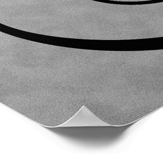 Letter L, Gothic Monogram Black Poster (Ecke)