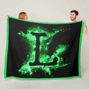 Letter L Green Hauptstadt Alphabet Fleecedecke