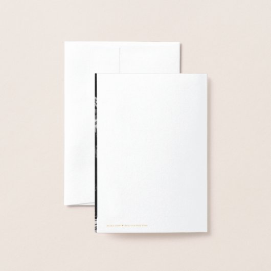 Letter L Initial Elegant Blühe Monogrammname Folienkarte (Rückseite mit Umschlag)