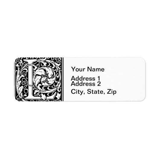 Letter L mittelalterliche Monogram Art Nouveau (Vorne)