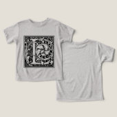 Letter L mittelalterliche Monogram Art Nouveau (Design Vorderseite & Rückseite)