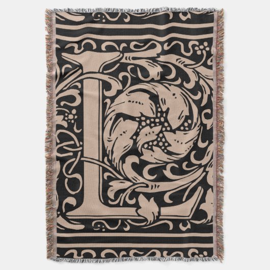 Letter L mittelalterliche Monogram Art Nouveau Decke (Vorderseite Vertikal)