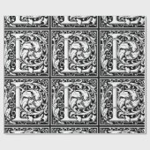 Letter L mittelalterliche Monogram Art Nouveau Geschenkpapier (Flach)