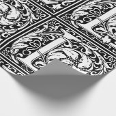 Letter L mittelalterliche Monogram Art Nouveau Geschenkpapier (Ecke)