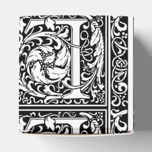 Letter L mittelalterliche Monogram Art Nouveau Geschenkschachtel (Oben)