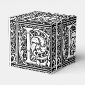 Letter L mittelalterliche Monogram Art Nouveau Geschenkschachtel (Rückseite)