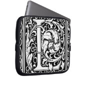 Letter L mittelalterliche Monogram Art Nouveau Laptopschutzhülle (Vorne Rechts)