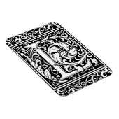 Letter L mittelalterliche Monogram Art Nouveau Magnet (Rechte Seite)