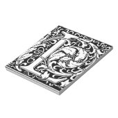 Letter L mittelalterliche Monogram Art Nouveau Notizblock (Rotiert)