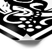 Letter L mittelalterliche Monogram Art Nouveau Poster (Ecke)