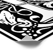 Letter L mittelalterliche Monogram Art Nouveau Poster (Ecke)