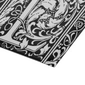 Letter L mittelalterliche Monogram Art Nouveau Schneidebrett (Ecke)