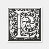 Letter L mittelalterliche Monogram Art Nouveau Serviette (Vorderseite)