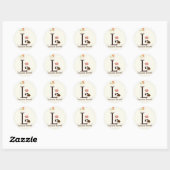 Letter L Monogram Cupcake Logo Business-Aufkleber Runder Aufkleber (Blatt)