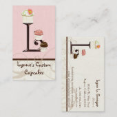Letter L Monogram Desserery Business Cards Visitenkarte (Vorne/Hinten)