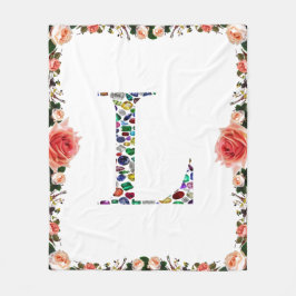 Letter L Monogram Fleecedecke
