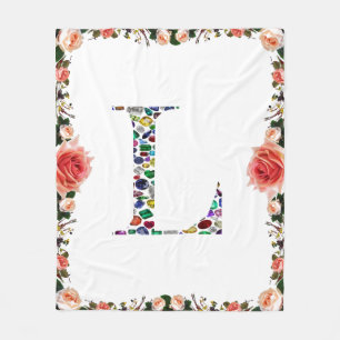 Letter L Monogram Fleecedecke