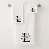 Letter L Monogram Initial Bath Gift Set (Insitu)