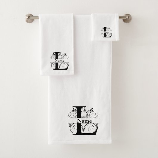 Letter L Monogram Initial Bath Gift Set (Insitu)
