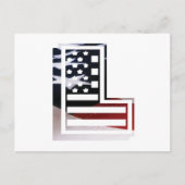 Letter L Monogram Initial USA Postkarte (Vorderseite)