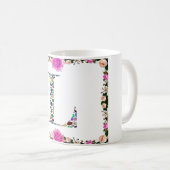 Letter L Monogram Kaffeetasse (VorderseiteRechts)