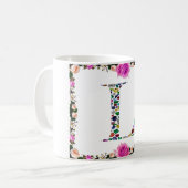 Letter L Monogram Kaffeetasse (Vorderseite Links)