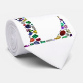 Letter L Monogram Krawatte (Gerollt)