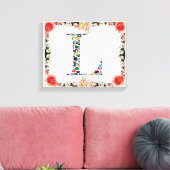 Letter L Monogram Leinwanddruck (Insitu (Wohnzimmer))