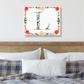 Letter L Monogram Leinwanddruck (Insitu (Schlafzimmer))