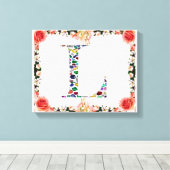 Letter L Monogram Leinwanddruck (Insitu (Holzboden))