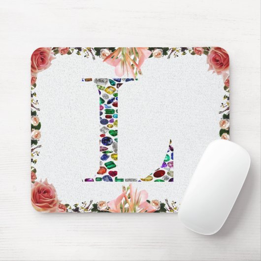 Letter L Monogram Mousepad (Mit Mouse)