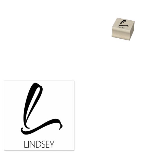 Letter L Monogram Personalisierte Gummi-Briefmarke Gummistempel (Stempel)