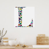 Letter L Monogram Poster (Küche)