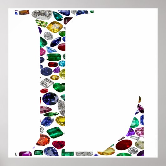 Letter L Monogram Poster (Vorne)