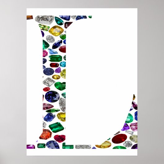 Letter L Monogram Poster (Vorne)