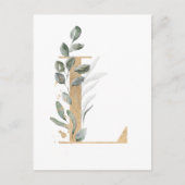 Letter L Monogram Postkarte (Vorderseite)