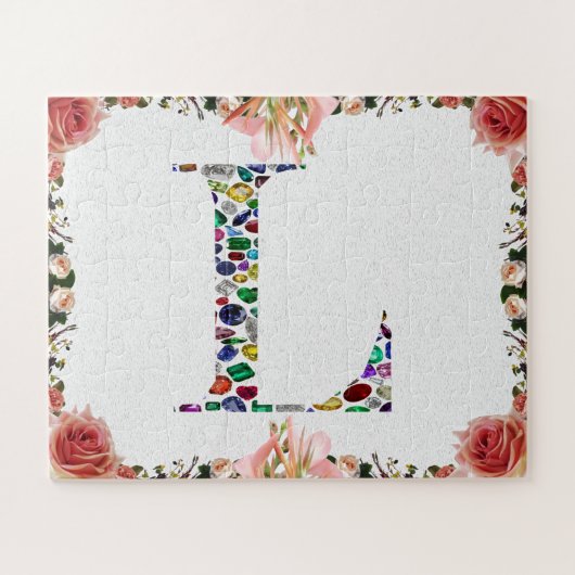 Letter L Monogram Puzzle (Horizontal)