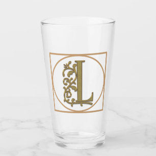 LETTER L MONOGRAM Schöne Hochzeit Neues Zuhause-Ge Glas